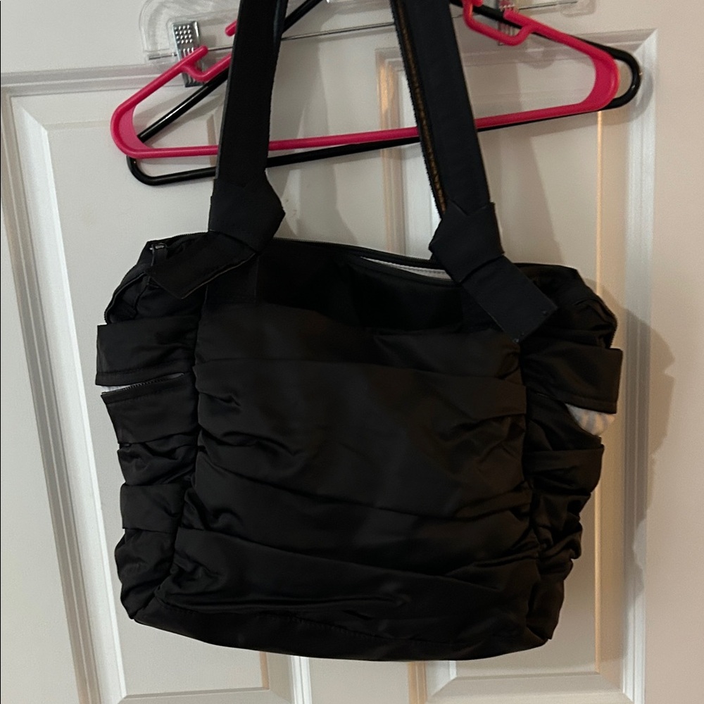 Lululemon Athletica Black Ruched Tote